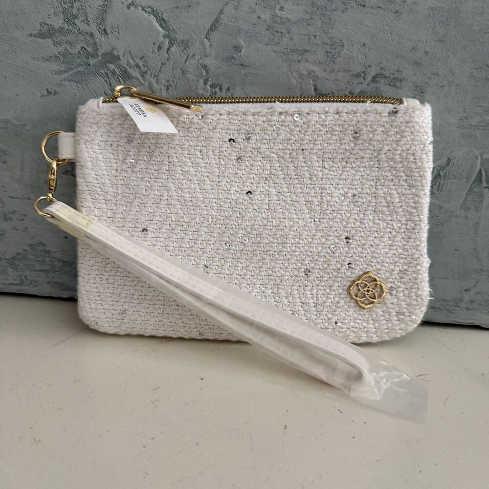 Kendra Scott Tweed Pouch Travel Mini Wristlet NEW - Picture 2 of 10
